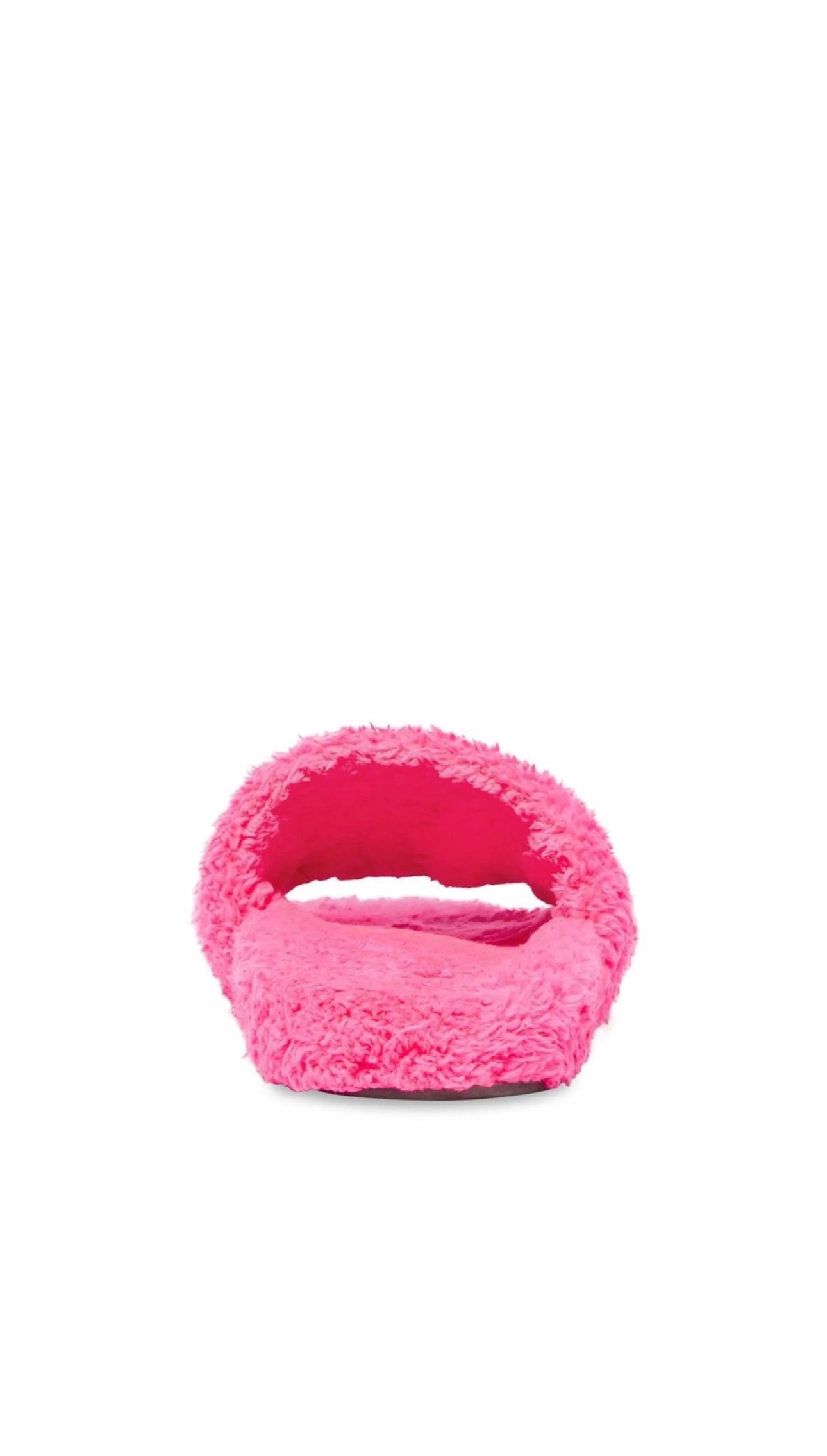 FURRY SLIDE SANDAL IN PINK