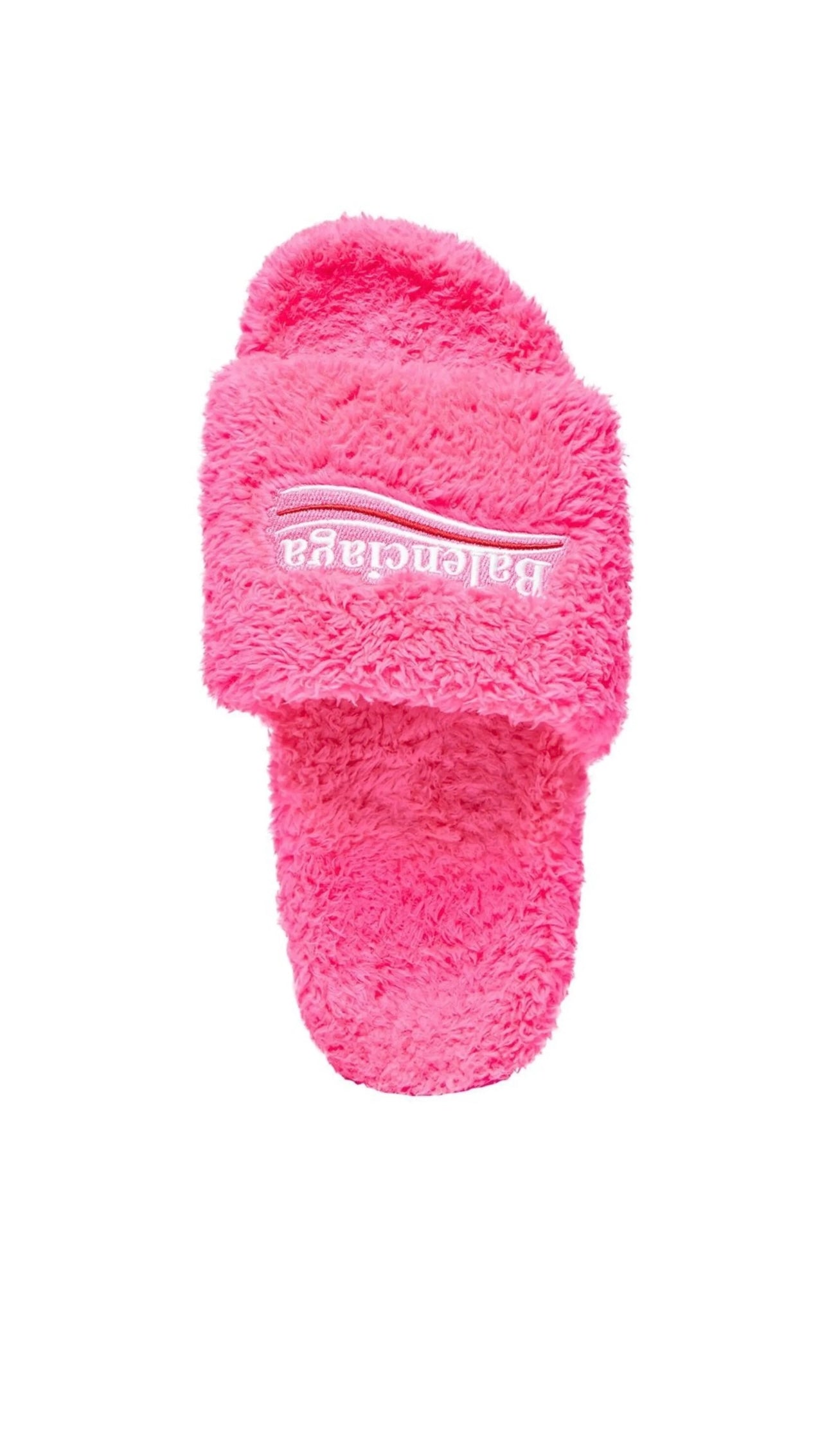 FURRY SLIDE SANDAL IN PINK